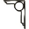 Ekena Millwork Maria Wrought Iron Bracket, (Triple center brace), Antiqued Warm Silver 2"W x 5 1/2"D x 8"H BKTM02X05X08TMAAWS - alternate 2